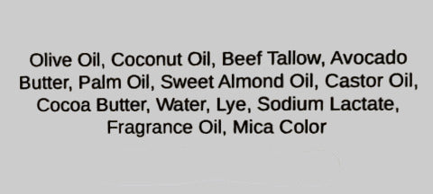 list of ingredients on light background