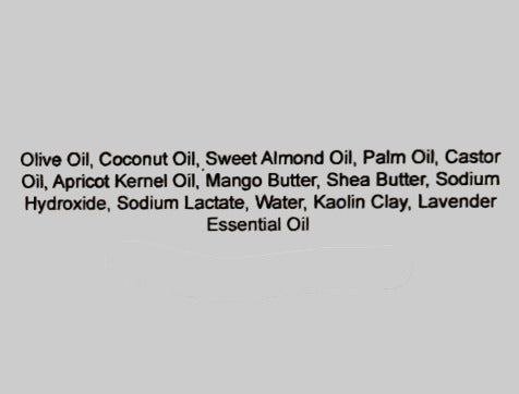 List of Ingredients on light Background